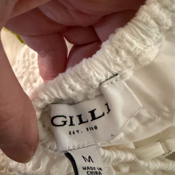 White Eyelet Ruffle Tank - Picture 2 of 2